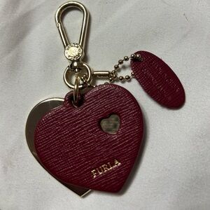 Furla Red and Gold Heart Key Holder
